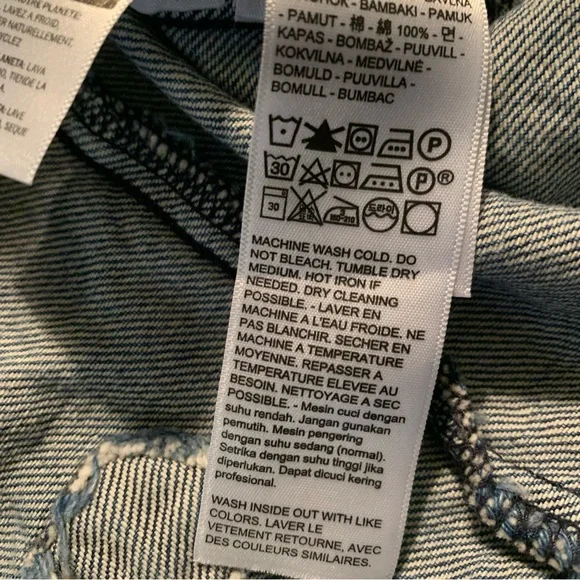 LEVI'S PREMIUM WOMEN'S BIG YIKES BRAIDED DENIM VEST XL - Picture 7 of 8